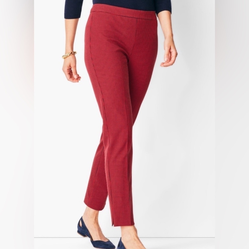 Talbots Red Patterned Dress Pants - Picture 3 of 13